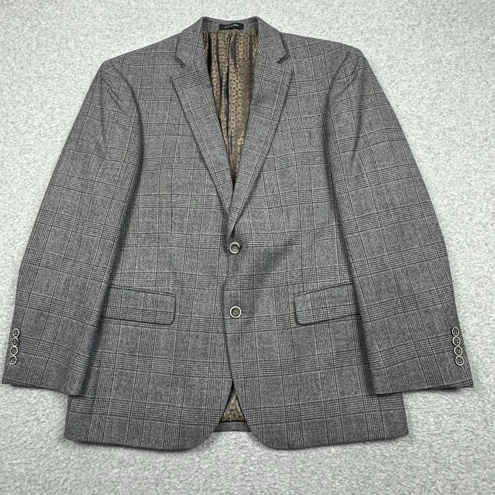 Jean Paul Germain Houndstooth Plaid Blazer Mens 40S Wool Sport Coat Business EUC